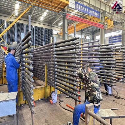 Solid Serrated Spiral Finned Boiler Fin Tube Heat Exchanger Anti-Ash Stainless Steel