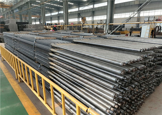Serrated Spiral Boiler Fin Tube , Brazing Spiral Finned Tube